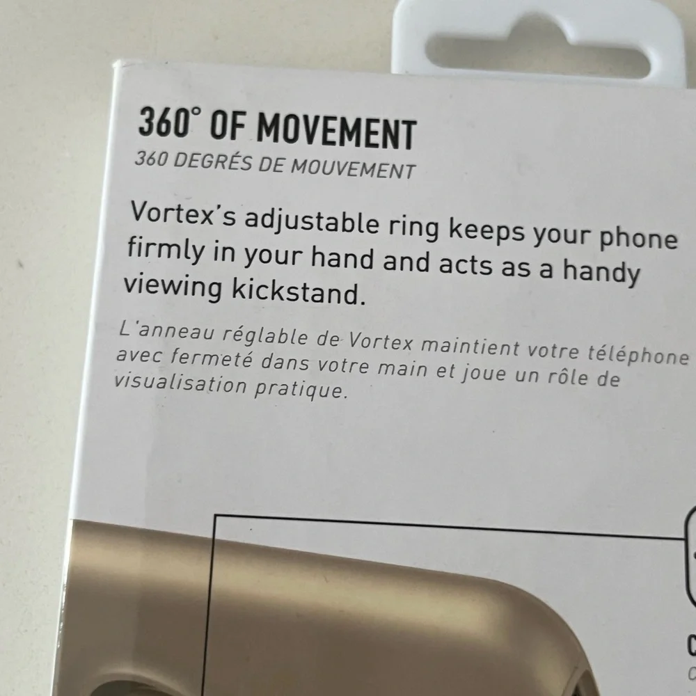 New Vortex Ring Holder Phone Case for iPhone Xs/X - Gold